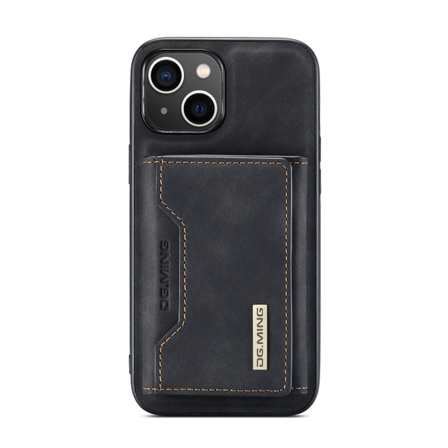 DG.MING M2 Series 3-Fold Card Bag Magnetic Leather Case, For iPhone 14, For iPhone 14 Plus, For iPhone 14 Pro, For iPhone 14 Pro Max