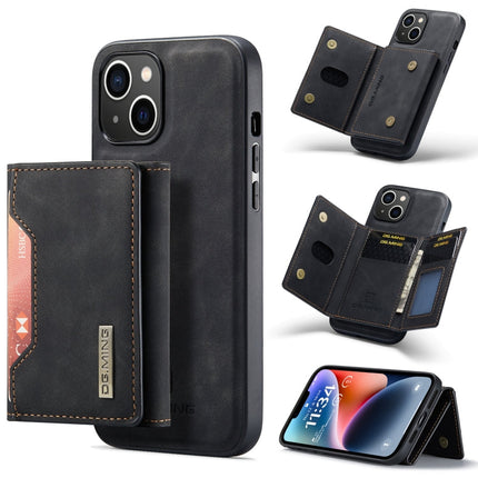 DG.MING M2 Series 3-Fold Card Bag Magnetic Leather Case, For iPhone 14, For iPhone 14 Plus, For iPhone 14 Pro, For iPhone 14 Pro Max