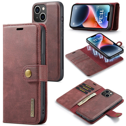 DG.MING Crazy Horse Texture Detachable Magnetic Leather Case