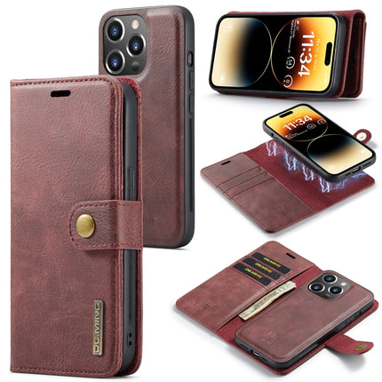 DG.MING Crazy Horse Texture Detachable Magnetic Leather Case