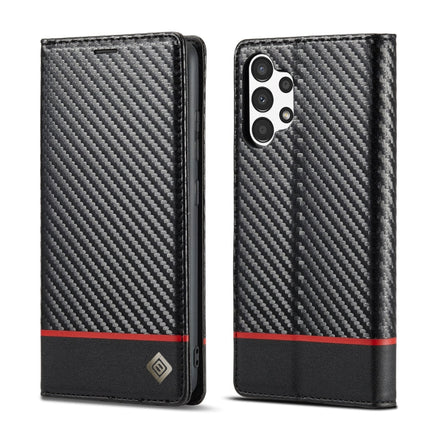 LC.IMEEKE Carbon Fiber Flip Leather Phone Case, For Samsung Galaxy A13 4G/5G/A04/A04s
