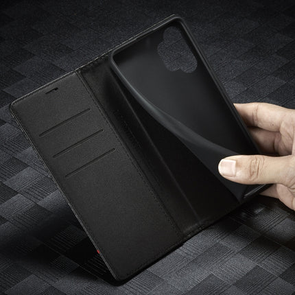 LC.IMEEKE Carbon Fiber Flip Leather Phone Case, For Samsung Galaxy A13 4G/5G/A04/A04s