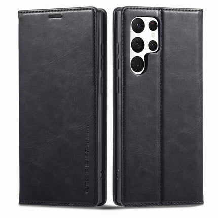 LC.IMEEKE RFID Anti-theft Leather Phone Case, For Samsung Galaxy S22 Ultra 5G