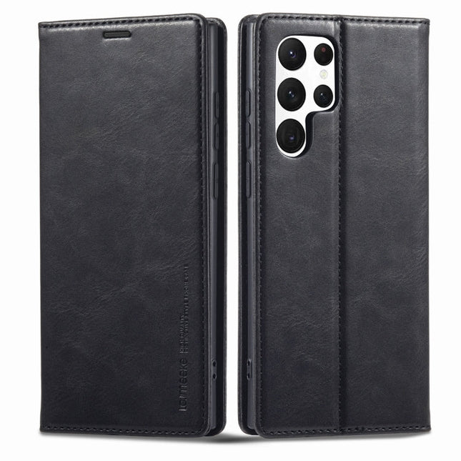 LC.IMEEKE RFID Anti-theft Leather Phone Case, For Samsung Galaxy S22 Ultra 5G