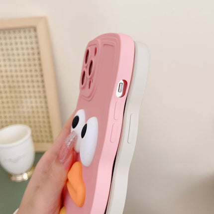 Wave Edge Big Duck Silicone Phone Case with Wristband, For iPhone 13, For iPhone 13 Pro, For iPhone 13 Pro Max, For iPhone 12