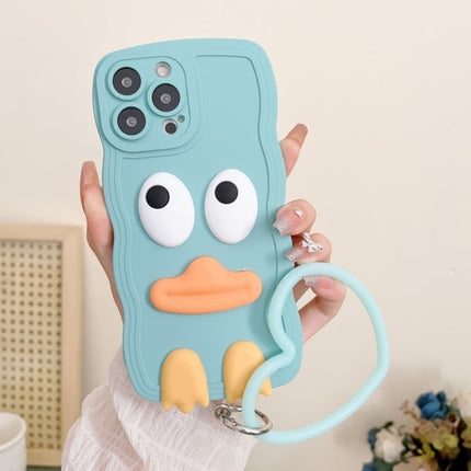 Wave Edge Big Duck Silicone Phone Case with Wristband, For iPhone 11 Pro, For iPhone 11 Pro Max