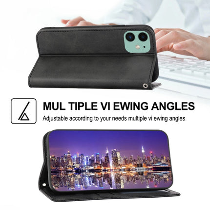 Cubic Grid Calf Texture Magnetic Closure Leather Phone Case, For iPhone 12 mini, For iPhone 12 / 12 Pro, For iPhone 12 Pro Max, For iPhone 11