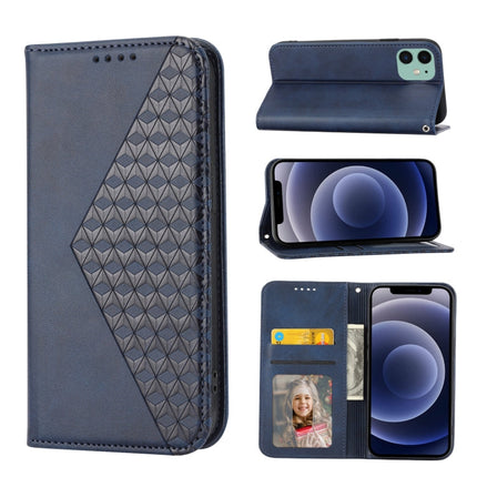 Cubic Grid Calf Texture Magnetic Closure Leather Phone Case, For iPhone 12 mini, For iPhone 12 / 12 Pro, For iPhone 12 Pro Max, For iPhone 11