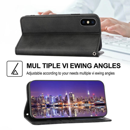 Cubic Grid Calf Texture Magnetic Closure Leather Phone Case, For iPhone XS Max, For iPhone SE 2022 / SE 2020 / 7 / 8, For iPhone 7 Plus / 8 Plus