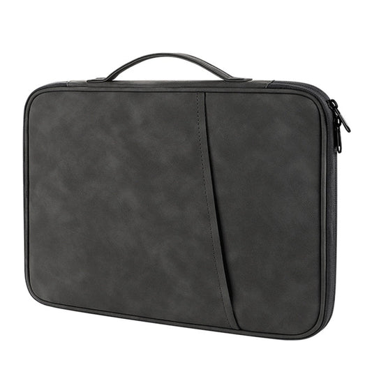 Portable Sheepskin Texture Leather Bag, For 9.7-11 inch Laptop, For 12.9-13 inch Laptop