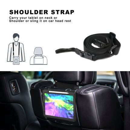 For iPad Pro 12.9 (2020) 360 Degree Rotation Silicone Protective Cover with Holder & Hand Strap & Long Strap & Pencil Slot, For iPad Pro 12.9 2020 / 2018