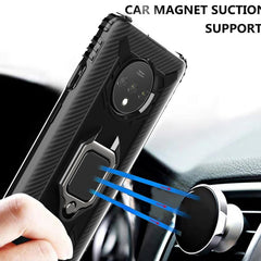 Carbon Fiber Protective Case with 360 Degree Rotating Ring Holder, For OnePlus 7T, For Galaxy M20, For OPPO A5(2020), For OPPO A9(2020) /  A11X, For OPPO Realme X2, For OPPO Realme 5S
