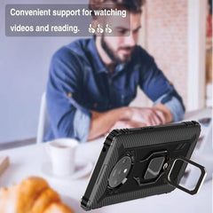 Carbon Fiber Protective Case with 360 Degree Rotating Ring Holder, For OnePlus 7T, For Galaxy M20, For OPPO A5(2020), For OPPO A9(2020) /  A11X, For OPPO Realme X2, For OPPO Realme 5S