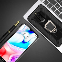 Carbon Fiber Protective Case with 360 Degree Rotating Ring Holder, For Xiaomi Redmi 8A / 8A Dual, For Huawei Nova 5i / P20 Lite(2019), For Xiaomi Redmi Note 9 Pro Max