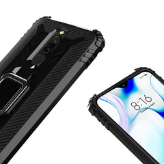 Carbon Fiber Protective Case with 360 Degree Rotating Ring Holder, For Xiaomi Redmi 8A / 8A Dual, For Huawei Nova 5i / P20 Lite(2019), For Xiaomi Redmi Note 9 Pro Max