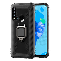 Carbon Fiber Protective Case with 360 Degree Rotating Ring Holder, For OnePlus 7T, For Galaxy M20, For OPPO A5(2020), For OPPO A9(2020) /  A11X, For OPPO Realme X2, For OPPO Realme 5S, For Xiaomi Redmi 8A / 8A Dual, For Huawei Nova 5i / P20 Lite(2019)