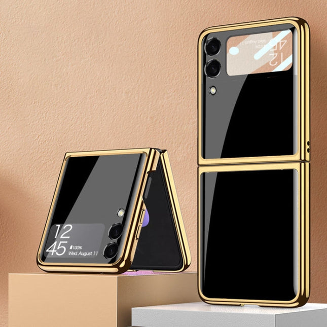 GKK Integrated Electroplating Painted Glass Phone Case, For Samsung Galaxy Z Flip4
