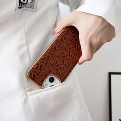 Sky Series Nano Electroplating Genuine Leather Phone Case, For iPhone 14 Pro Max