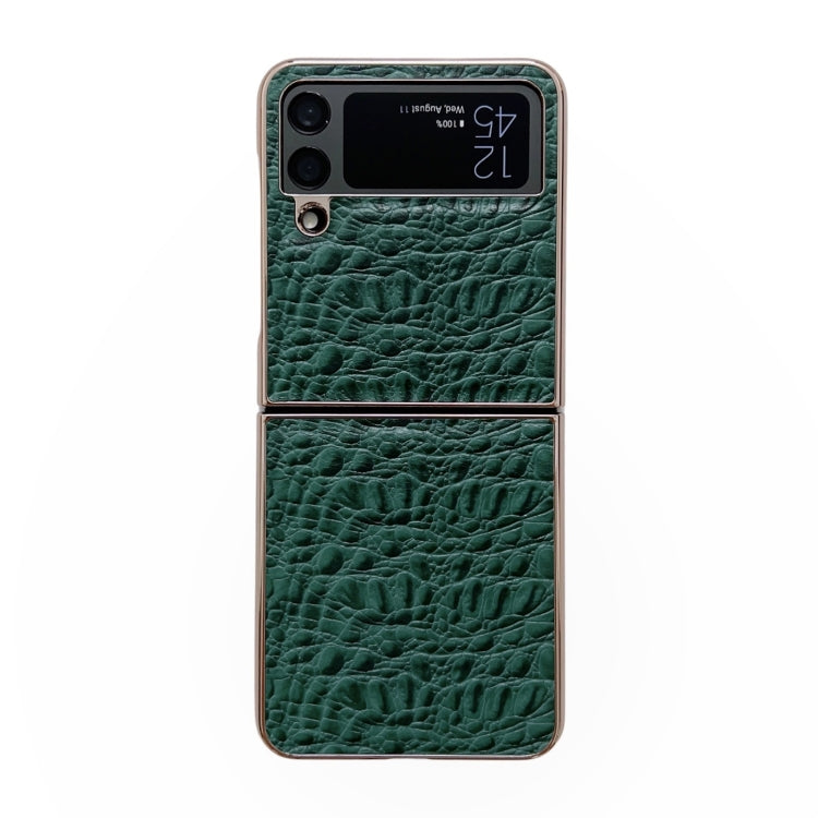 Sky Series Nano Electroplating Genuine Leather Phone Case, For iPhone 14 Pro, For iPhone 14 Pro Max, For iPhone 13 Pro, For iPhone 13 Pro Max, For Samsung Galaxy Z Flip4