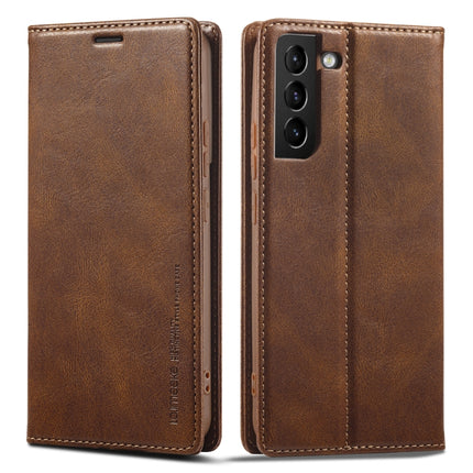 LC.IMEEKE RFID Anti-theft Leather Phone Case, For Samsung Galaxy S21+ 5G