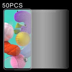 50 PCS 0.26mm 9H Surface Hardness 2.5D Explosion-proof Tempered Glass Non-full Screen Film For Samsumg Galaxy F55 / M55 / M54 / A71 / F54, For Galaxy A11 (50 PCS), For Galaxy A21 (50 PCS), For Galaxy A51 (50 PCS)