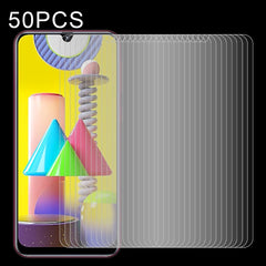 50 PCS 0.26mm 9H Surface Hardness 2.5D Explosion-proof Tempered Glass Non-full Screen Film For Samsumg Galaxy F55 / M55 / M54 / A71 / F54, For Galaxy A11 (50 PCS), For Galaxy A21 (50 PCS), For Galaxy A51 (50 PCS)