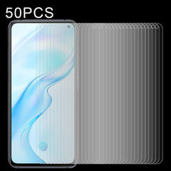 50 PCS 0.26mm 9H Surface Hardness 2.5D Explosion-proof Tempered Glass Non-full Screen Film For Samsumg Galaxy F55 / M55 / M54 / A71 / F54, For Galaxy A11 (50 PCS), For Galaxy A21 (50 PCS), For Galaxy A51 (50 PCS)