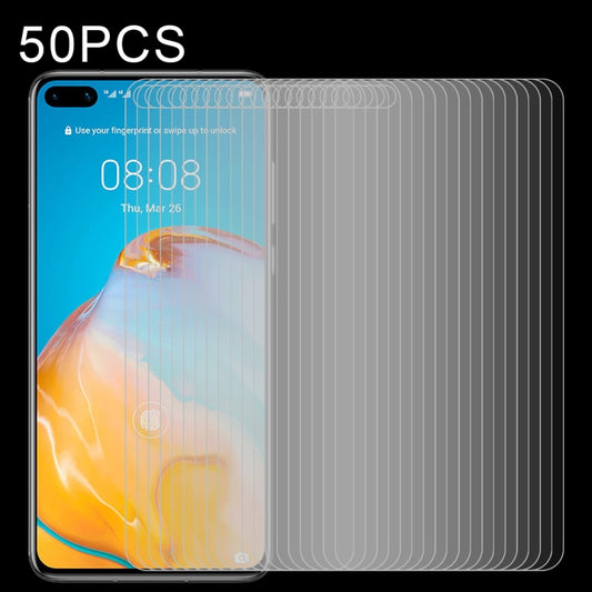 50 PCS 0.26mm 9H Surface Hardness 2.5D Explosion-proof Tempered Glass Non-full Screen Film, For Huawei P40, For Huawei P40 Lite, For Huawei Y7p, For Huawei Nova 6se, For Huawei Nova 7i, For Huawei Y6s, For Huawei Y9s, For Huawei Honor V30