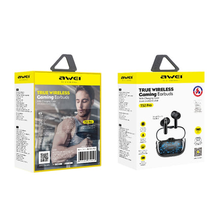awei T52 Pro True Wireles Gaming Bluetooth Earbuds, T52 Pro(Glass Pattern), T52 Pro(Starry Pattern)