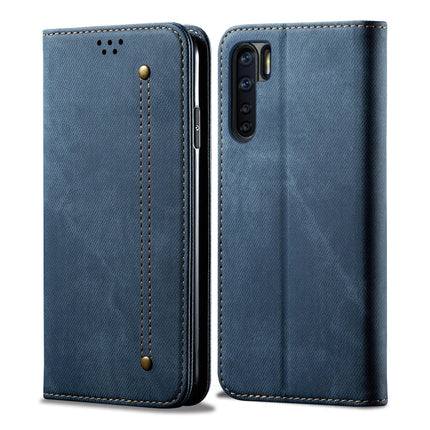 Denim Texture Casual Style Horizontal Flip Leather Case with Holder & Card Slots & Wallet, For OPPO A8 / A31 (2020), For OPPO A91 / F15 / Reno 3, For OPPO Find X2, For OPPO Find X2 Pro, For OPPO Realme X50, For OPPO Realme X50 Pro