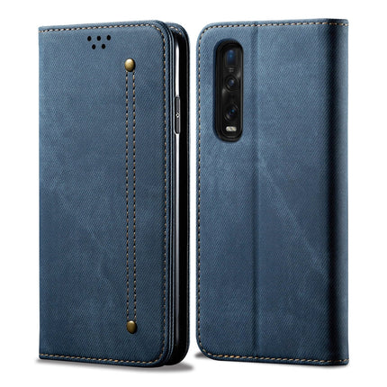 Denim Texture Casual Style Horizontal Flip Leather Case with Holder & Card Slots & Wallet, For OPPO A8 / A31 (2020), For OPPO A91 / F15 / Reno 3, For OPPO Find X2, For OPPO Find X2 Pro, For OPPO Realme X50, For OPPO Realme X50 Pro
