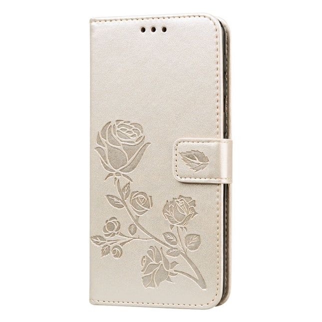Rose Embossed Horizontal Flip PU Leather Case with Holder & Card Slots & Wallet