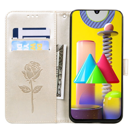 Rose Embossed Horizontal Flip PU Leather Case with Holder & Card Slots & Wallet, For Galaxy M31, For Galaxy A01