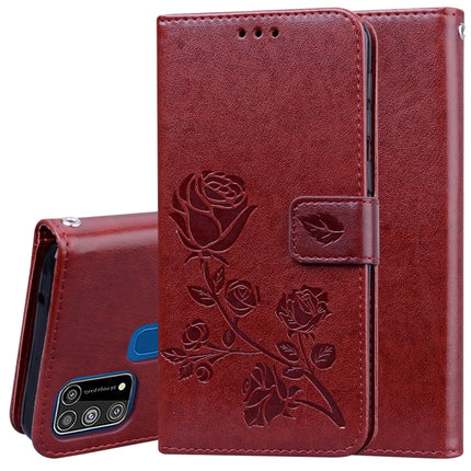 Rose Embossed Horizontal Flip PU Leather Case with Holder & Card Slots & Wallet, For Galaxy M31, For Galaxy A01