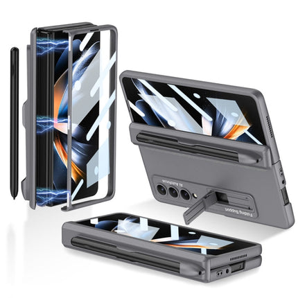 GKK Magnetic Hinge Flip Phone Case with Holder & Pen Slot, For Samsung Galaxy Z Fold4
