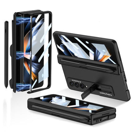 GKK Magnetic Hinge Flip Phone Case with Holder & Pen Slot, For Samsung Galaxy Z Fold4