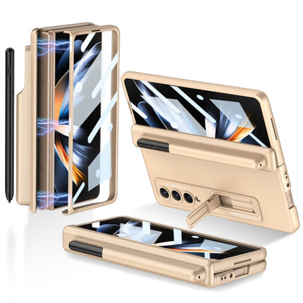 GKK Magnetic Hinge Flip Phone Case with Pen Holder & Holder, For Samsung Galaxy Z Fold4