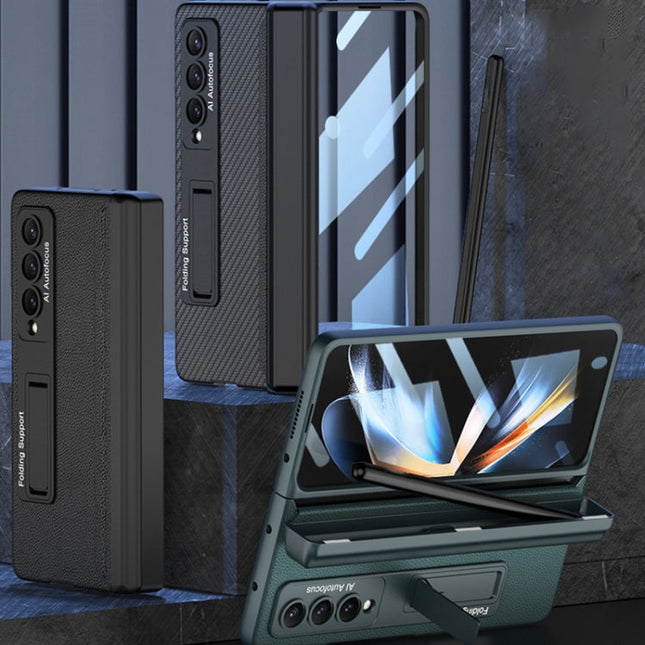 GKK Integrated Magnetic Flip Plain Leather Phone Case with Pen Box, For Samsung Galaxy Z Fold4