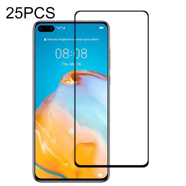 25 PCS 9H Surface Hardness 2.5D Full Glue Full Screen Tempered Glass Film, For Huawei P40, For Huawei P40 Lite, For Huawei Y7p 2020, For Huawei Nova 6se, For Huawei Nova 7i, For Huawei Y6s, For Huawei Y9s, For Huawei P Smart Pro 2019