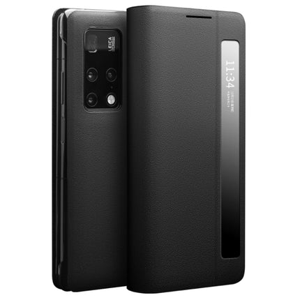 QIALINO Genuine Leather Side Window View Smart Phone Case, For Huawei Mate 50 Pro, For Huawei Mate 50, For Huawei Mate X2, For Huawei P30, For Huawei P50, For Huawei P50 Pro