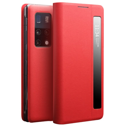 QIALINO Genuine Leather Side Window View Smart Phone Case, For Huawei Mate 50 Pro, For Huawei Mate 50, For Huawei Mate X2, For Huawei P30, For Huawei P50, For Huawei P50 Pro