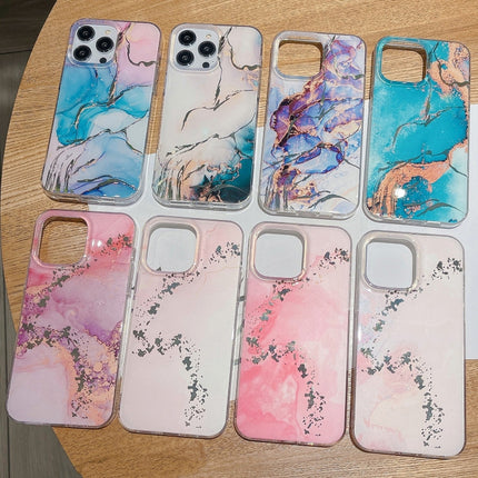 Coloured Glaze Marble Phone Case, For iPhone 14, For iPhone 14 Plus, For iPhone 14 Pro