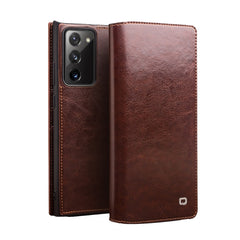 QIALINO Genuine Leather Phone Case, For Samsung Galaxy Note20, For Samsung Galaxy Note20 Ultra, For Samsung Galaxy S21 5G, For Samsung Galaxy S21+ 5G, For Samsung Galaxy S21 Ultra 5G, For Samsung Galaxy S22 Ultra 5G, For Samsung Galaxy S22+ 5G