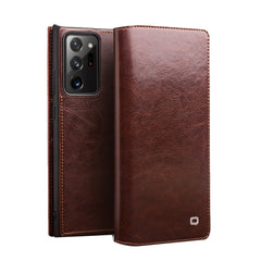 QIALINO Genuine Leather Phone Case, For Samsung Galaxy Note20, For Samsung Galaxy Note20 Ultra, For Samsung Galaxy S21 5G, For Samsung Galaxy S21+ 5G, For Samsung Galaxy S21 Ultra 5G, For Samsung Galaxy S22 Ultra 5G, For Samsung Galaxy S22+ 5G