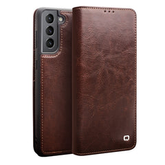 QIALINO Genuine Leather Phone Case, For Samsung Galaxy Note20, For Samsung Galaxy Note20 Ultra, For Samsung Galaxy S21 5G, For Samsung Galaxy S21+ 5G, For Samsung Galaxy S21 Ultra 5G, For Samsung Galaxy S22 Ultra 5G, For Samsung Galaxy S22+ 5G