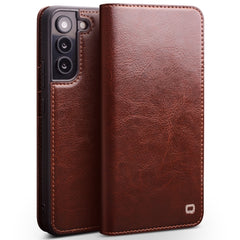 QIALINO Genuine Leather Phone Case, For Samsung Galaxy Note20, For Samsung Galaxy Note20 Ultra, For Samsung Galaxy S21 5G, For Samsung Galaxy S21+ 5G, For Samsung Galaxy S21 Ultra 5G, For Samsung Galaxy S22 Ultra 5G, For Samsung Galaxy S22+ 5G