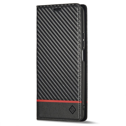LC.IMEEKE Carbon Fiber Texture Flip Leather Phone Case, For Xiaomi 12T/12T Pro/Redmi K50 Ultra