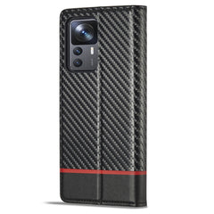 LC.IMEEKE Carbon Fiber Texture Flip Leather Phone Case, For Xiaomi 12T/12T Pro/Redmi K50 Ultra, For Xiaomi Redmi K50 Ultra