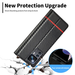 LC.IMEEKE Carbon Fiber Texture Flip Leather Phone Case, For Xiaomi 12T/12T Pro/Redmi K50 Ultra, For Xiaomi Redmi K50 Ultra