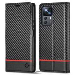LC.IMEEKE Carbon Fiber Texture Flip Leather Phone Case, For Xiaomi 12T/12T Pro/Redmi K50 Ultra, For Xiaomi Redmi K50 Ultra